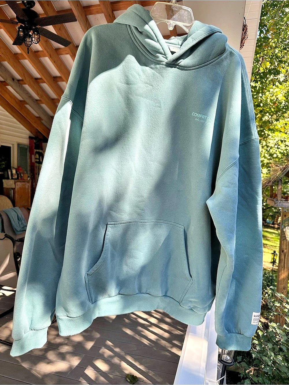 Comfrt You Matter Pullover Hoodie in Jade Like New
